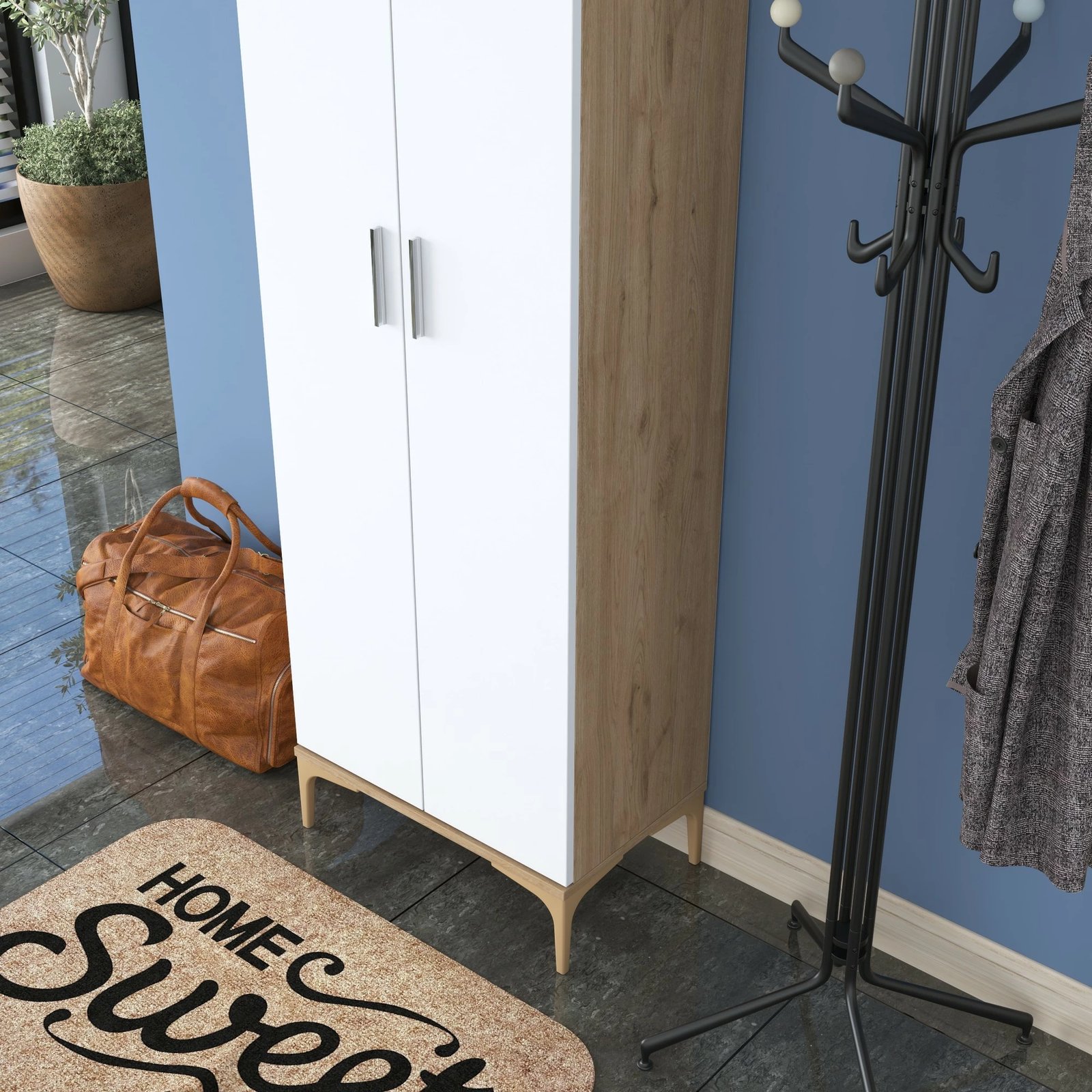 Stendë korridori Hanah Home, EA111 - 2703, ngjyrë arre dhe e bardhë