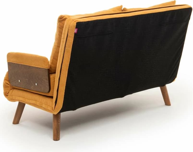 Divan-krevat dy vendësh, Cosmo, ngjyrë mustard, Atelier del Sofa