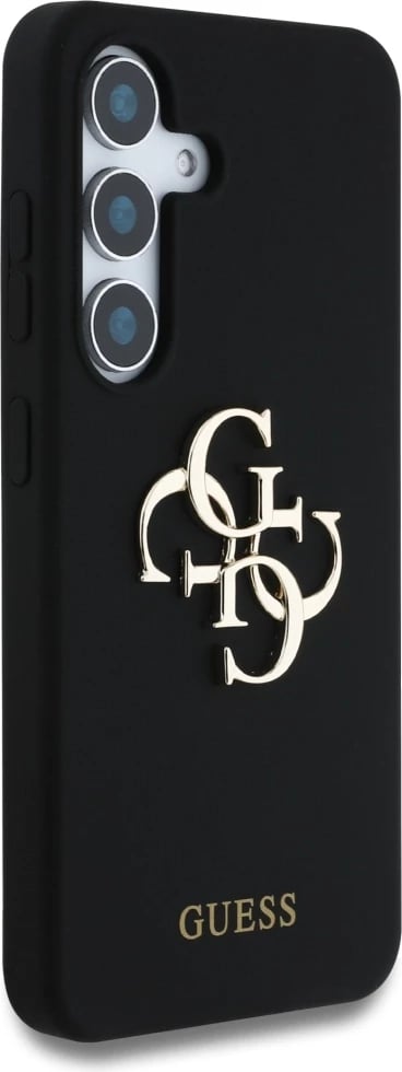 Mbështjellës Guess Silicone Big 4G Logo Bottom Script për Samsung Galaxy S25, i zi