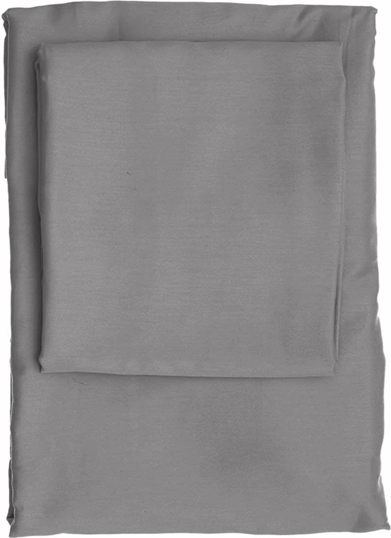 Set mbulesë për jorgan king satin, ngjyrë gri e errët, L'essentiel