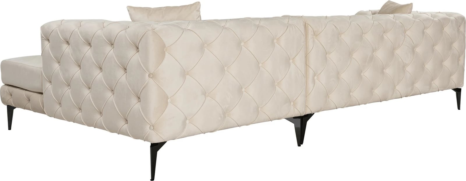 Këndare Atelier del Sofa Como Eco, e djathtë, bezhë dhe e zezë