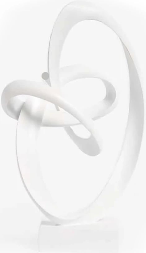 Dekor skulpturë Confus Blanc, polirezine, ngjyrë e bardhë mat, 28x13x43cm