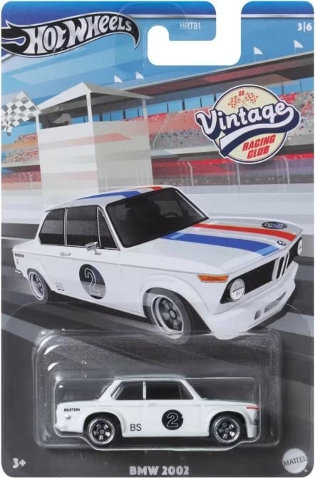 Set vetura lodër Hot Wheels Vintage Racing Club, 1:64, 10 copë, shumëngjyrëshe
