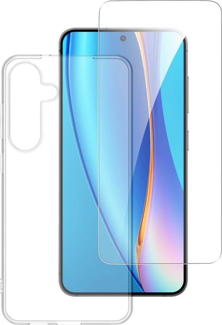 Mbështjellës 4smarts Samsung Galaxy S25+, rezistent ndaj goditjeve, rezistent ndaj gërvishtjeve, transparent, 2 copë
