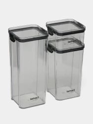 Set kavanozë plastikë Lamart LT6042, 3 pjesë