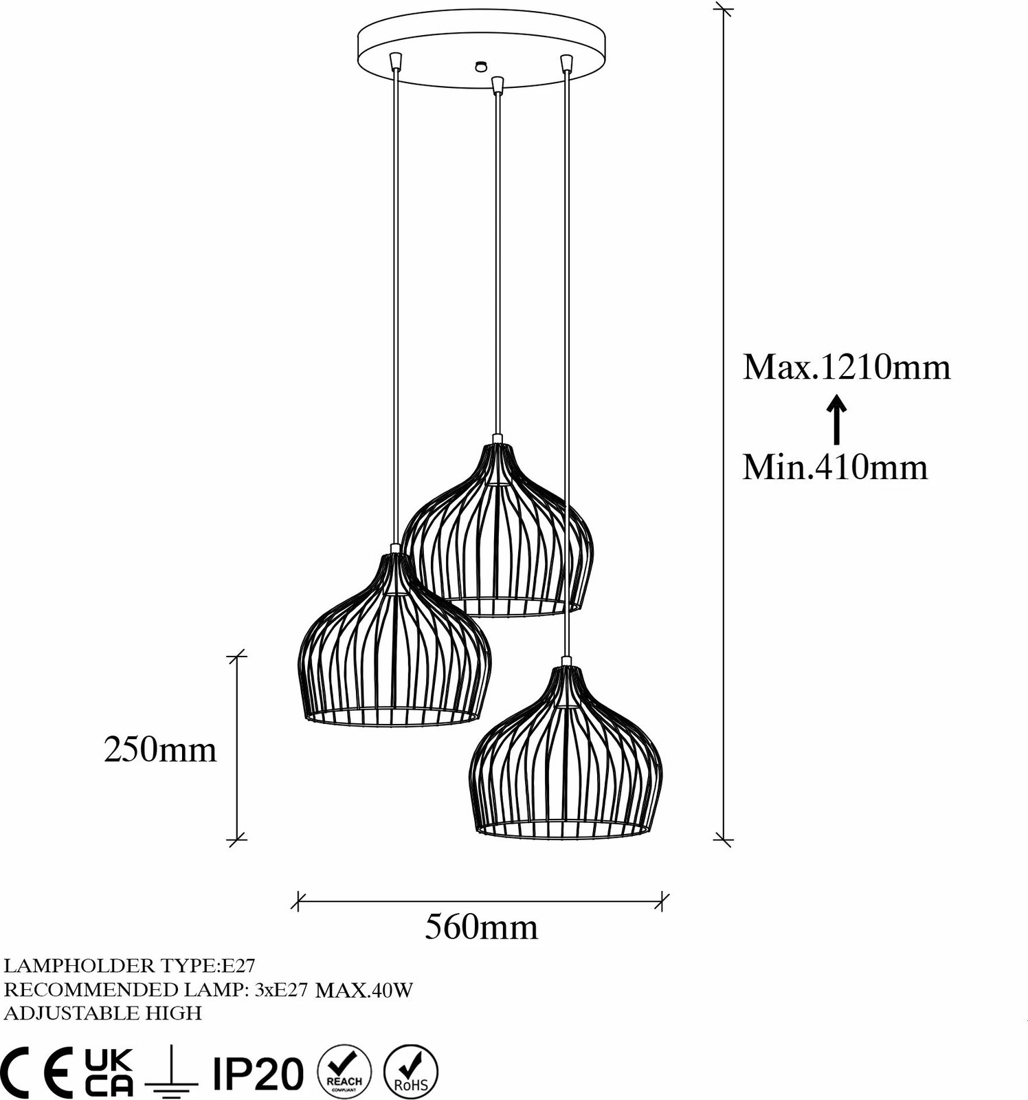 Llambë tavani Opviq, Bek - 11381, ngjyrë ari me shkëlqim