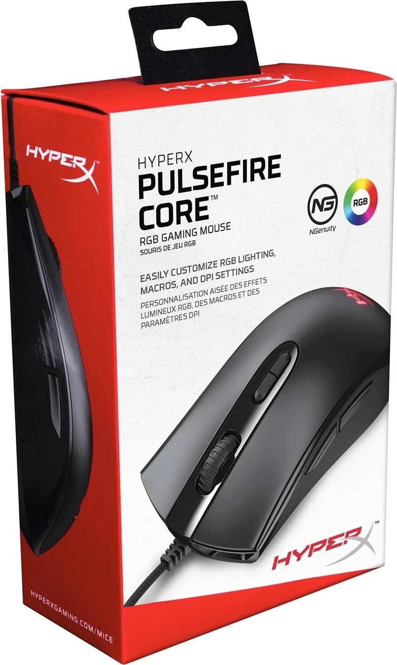 Maus HyperX Pulsefire Core USB, RGB, 800dpi, i zi 