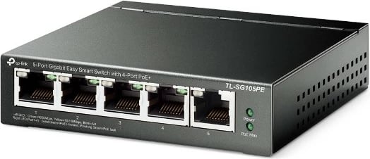 Switch TP-Link TL-SG105PE, 5-Port Gigabit, PoE+, Managed