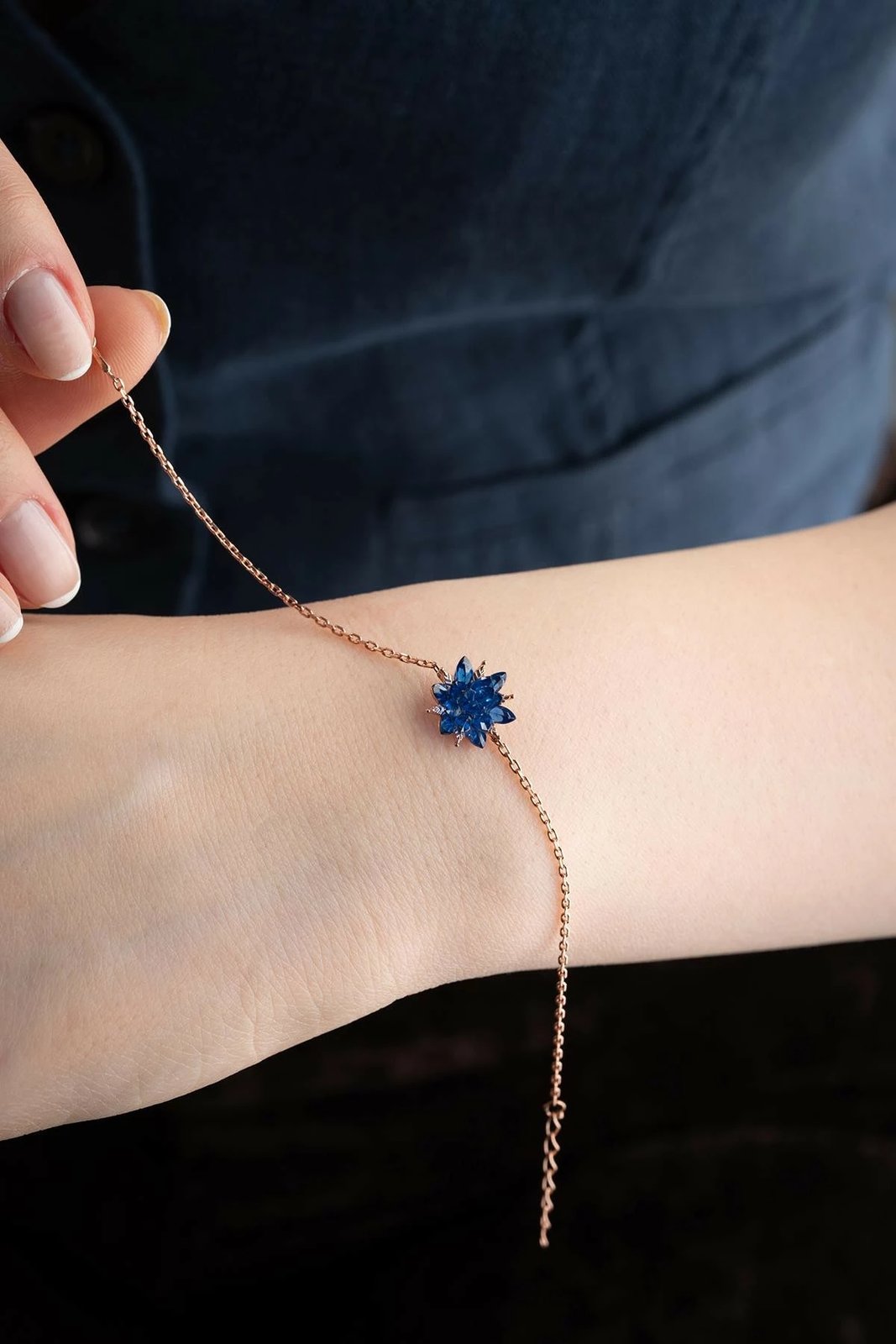 Byzylyk argjendi, ngjyrë rozë ari dhe kaltër e errët, Jumeon, NRZ999431