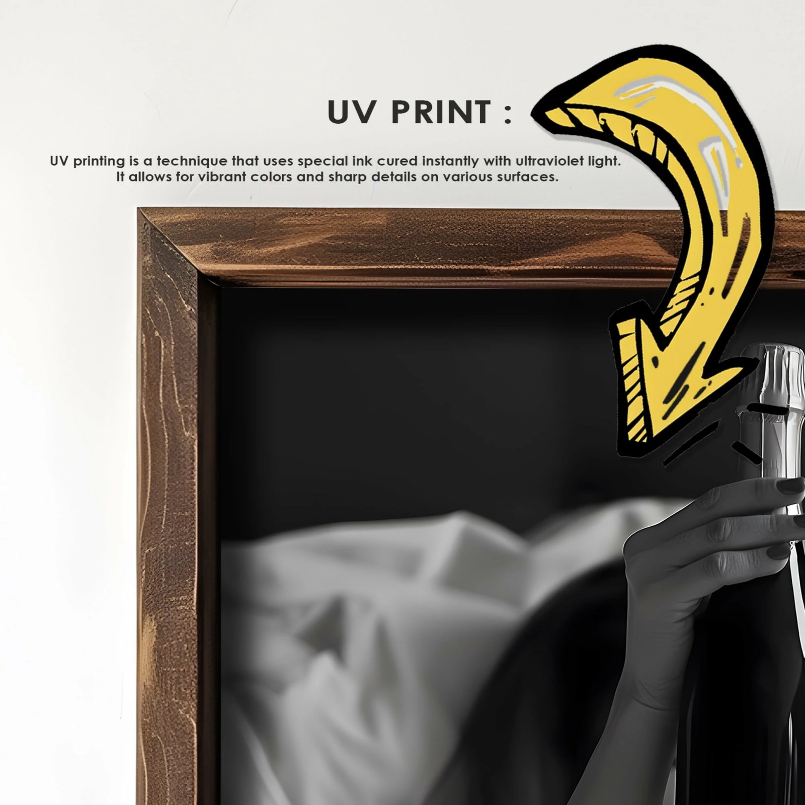 Pikturë dekorative me kornizë MDF, shumëngjyrëshe, Wallity, GE154-L