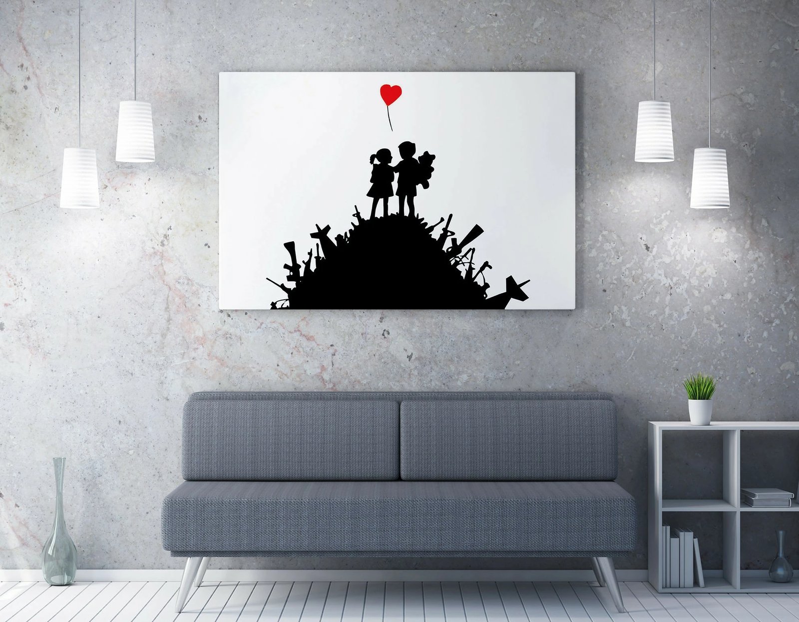 Pikturë dekorative në kanavacë, Banksy, shumëngjyrëshe, WY140, 50x70cm