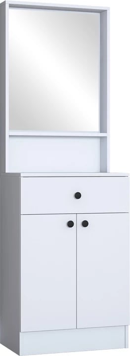 Mobilje hyrëse Rockder, melaminë e bardhë, 60x35.5x182.8cm