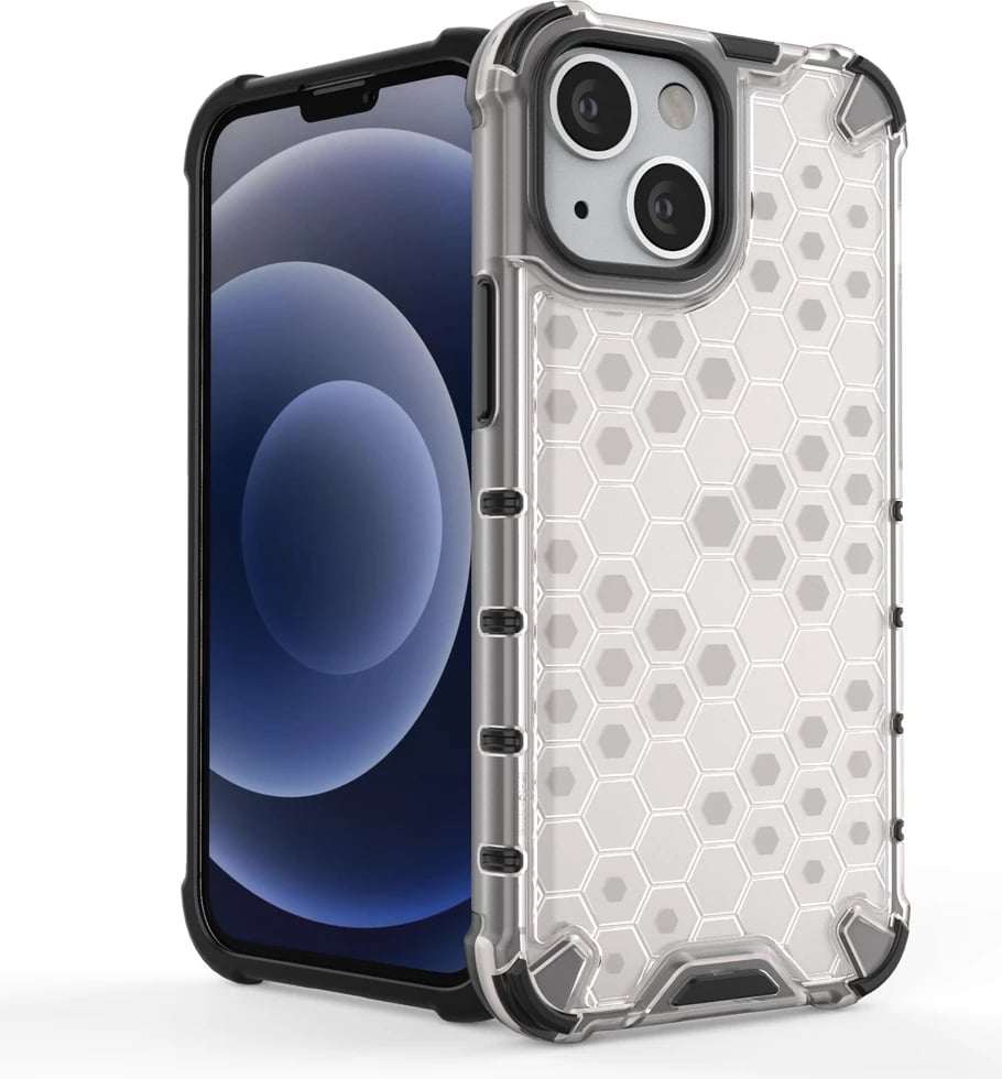 Mbështjellës Hurtel Honeycomb Case për iPhone 13 mini, i zi