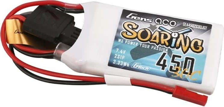 Bateri Gens ace G-Tech Soaring 450mAh 7.4V 30C 2S1P JST-SYP