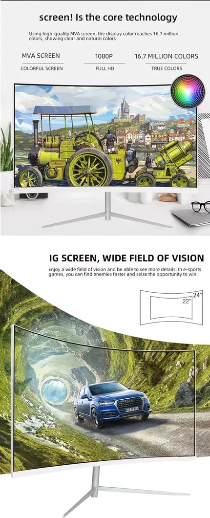 24 Inch Curved Monitor Gaming STARDOM ZP2475 75Hz