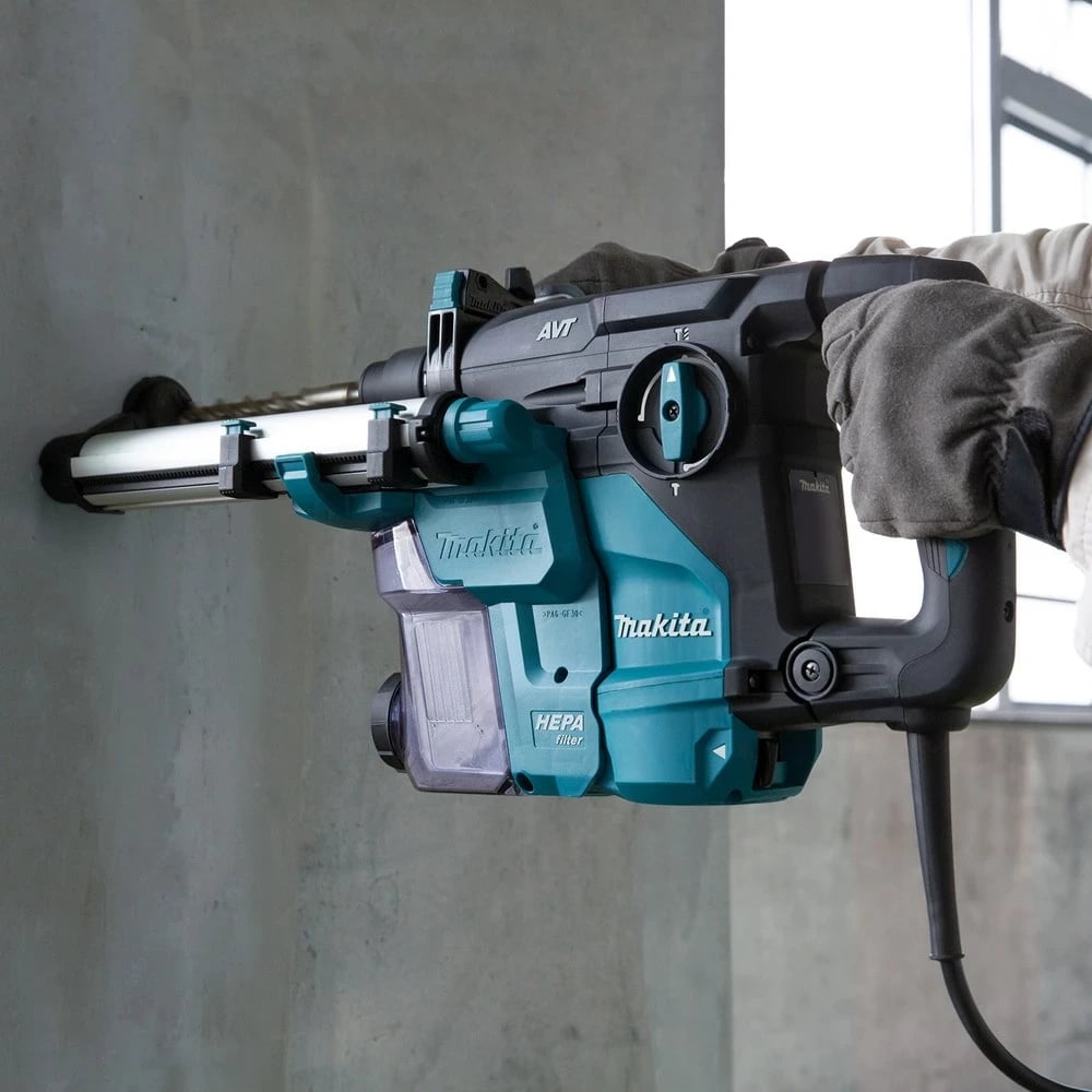 Çekiç rrotullues Makita HR3011FCJ, 1050 W, SDS Plus, zi/blu