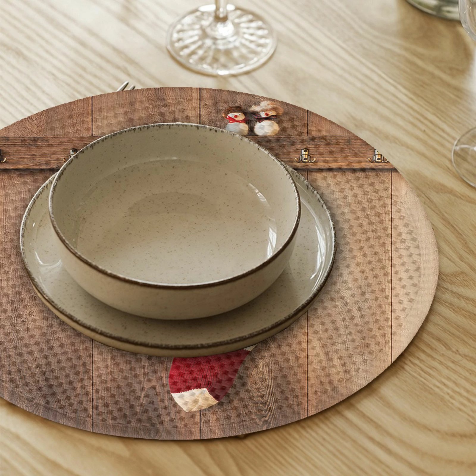 Set 4 copë mbulesa tavoline Hermia Concept, shumëngjyrëshe, 37cm