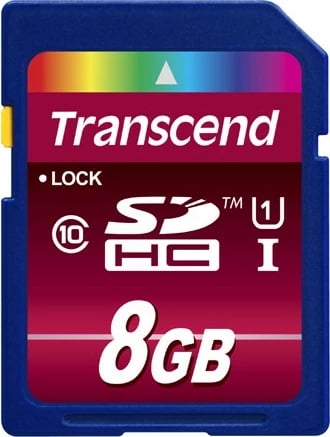 SD kartelë Transcend SDHC 8GB, Class 10, UHS-I, 90MB/s, e zezë