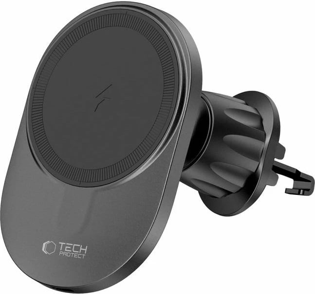 Mbështjellës magnetik për veturë Tech-Protect MM15W-V1 me karikues wireless 15W, i zi
