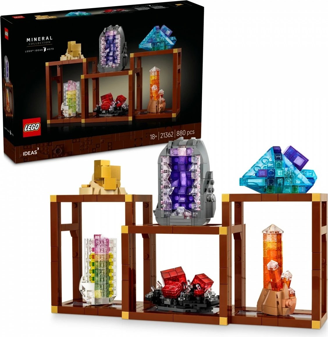 set LEGO Ideas 21362 koleksion mineral 880 pjesë 18+