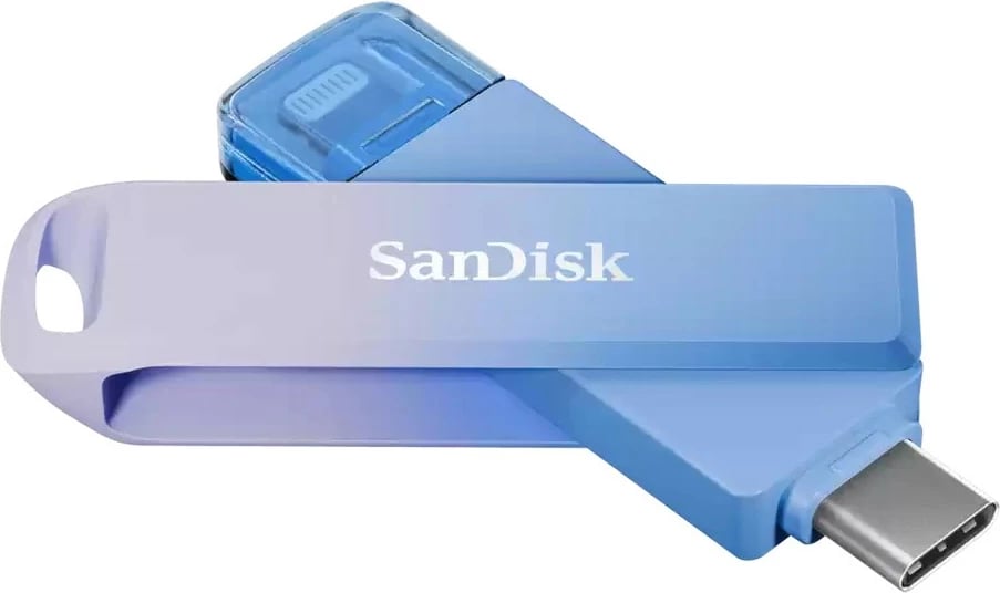 USB stick SanDisk Creator Phone Drive 256GB Lightning/USB-C kaltër/vjollcë