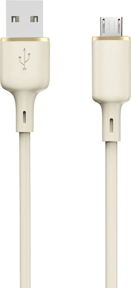 Kabllo Dudao L7SM USB-A në micro USB, 1m, 5A, Silikon, Bezhë