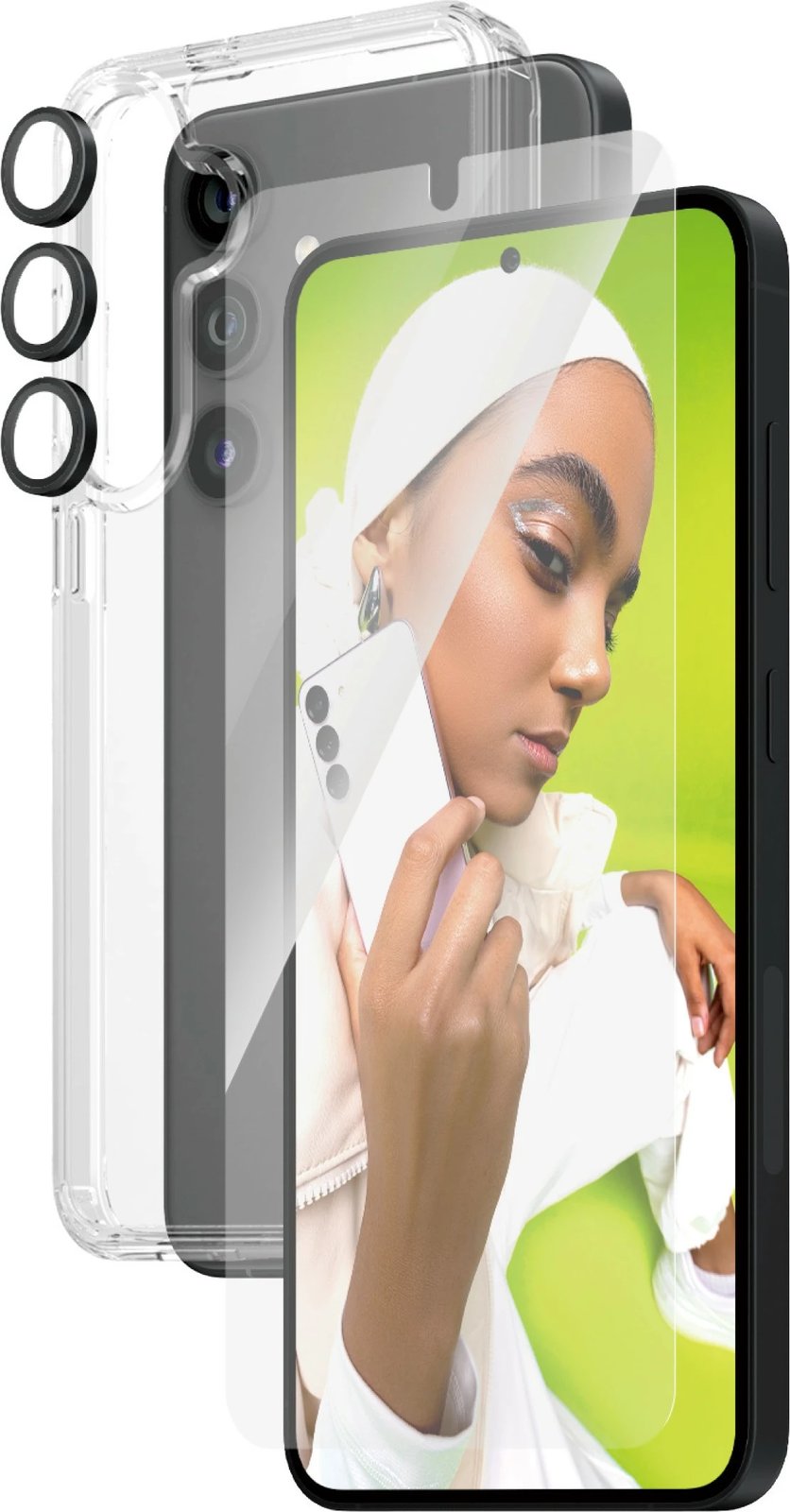 Mbështjellës PanzerGlass 3-in-1 për Samsung Galaxy S24 Plus, transparent