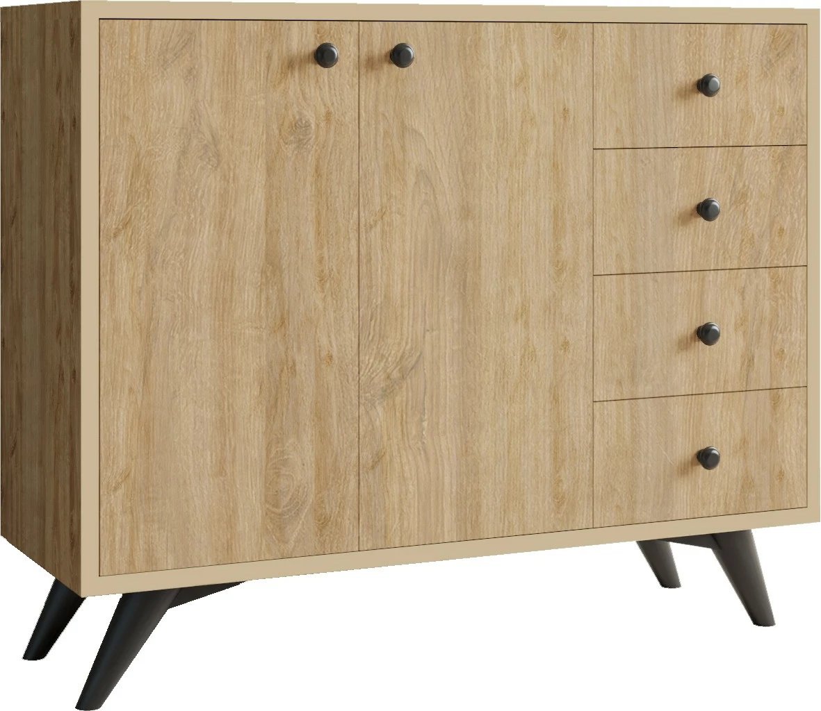 Dollap shumëpërdorimësh, ngjyrë lisi, Hanah Home, Waga