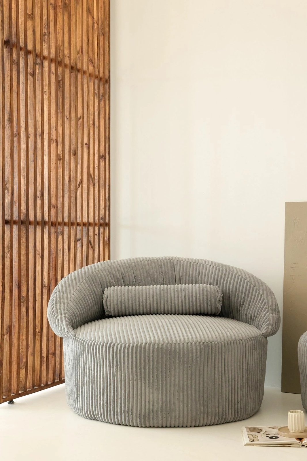 Set divan një vendësh me puf, Atelier del Sofa, anthracite