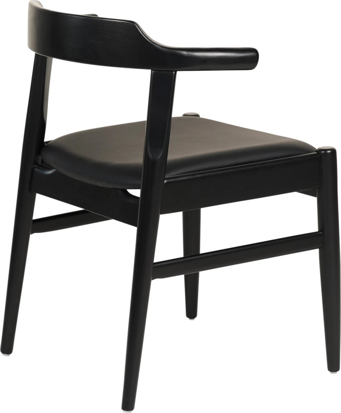 Karrige për ngrënie CERSEI FH9946.02 dru gome & PU ngjyrë e zezë 57x54x74Hcm