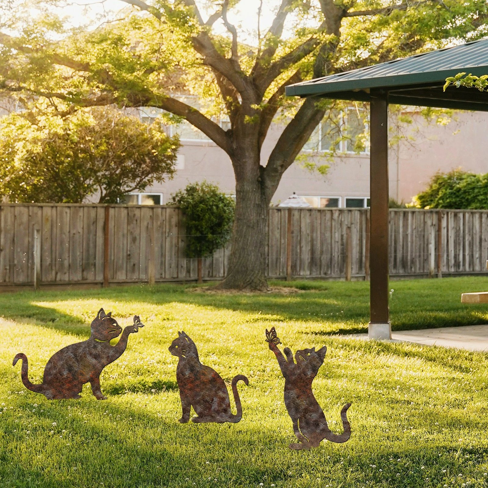 Dekor për kopsht Aberto Design, Fam 13, 3 copë, ngjyrë antike, metal