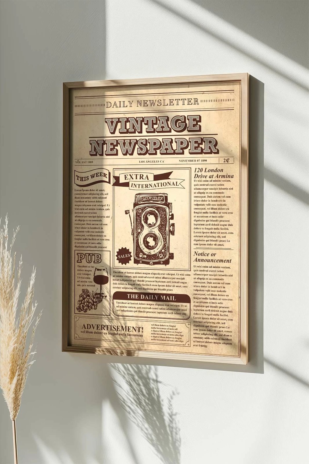 Pikturë dekorative me kornizë, Wallity, NWSPPRMDL5