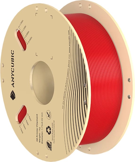 Filament 3D PLA, Anycubic, IPHPLRR-106, 1 kg, 1.75 mm, i kuq