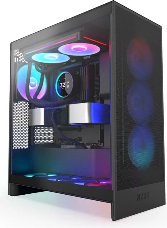 Ftohës ujor CPU, NZXT Kraken Elite 280 RGB (RL-KR28E-B2), 280mm, ekran LCD, socket AM4, zi