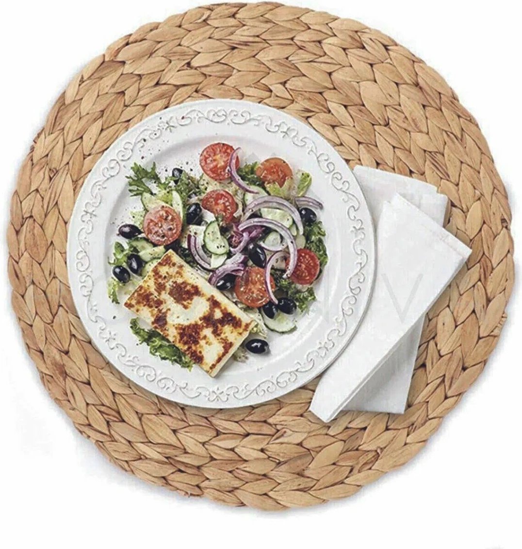 Nënshtrat tavoline prej kashte, Hermia Concept, d76, 37cm (6 copë)