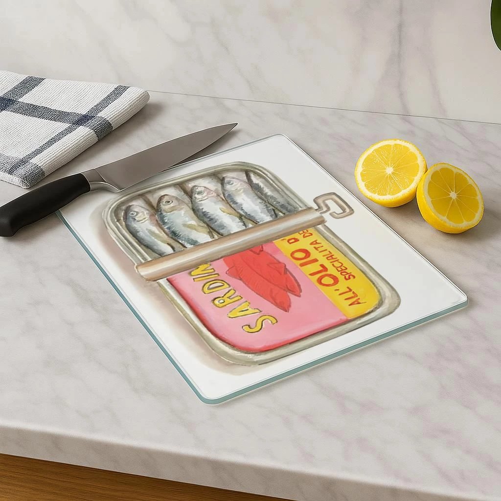 Dërrasë prerëse prej xhami të temperuar, shumëngjyrëshe, Hermia, Kes-00036, 30x40cm