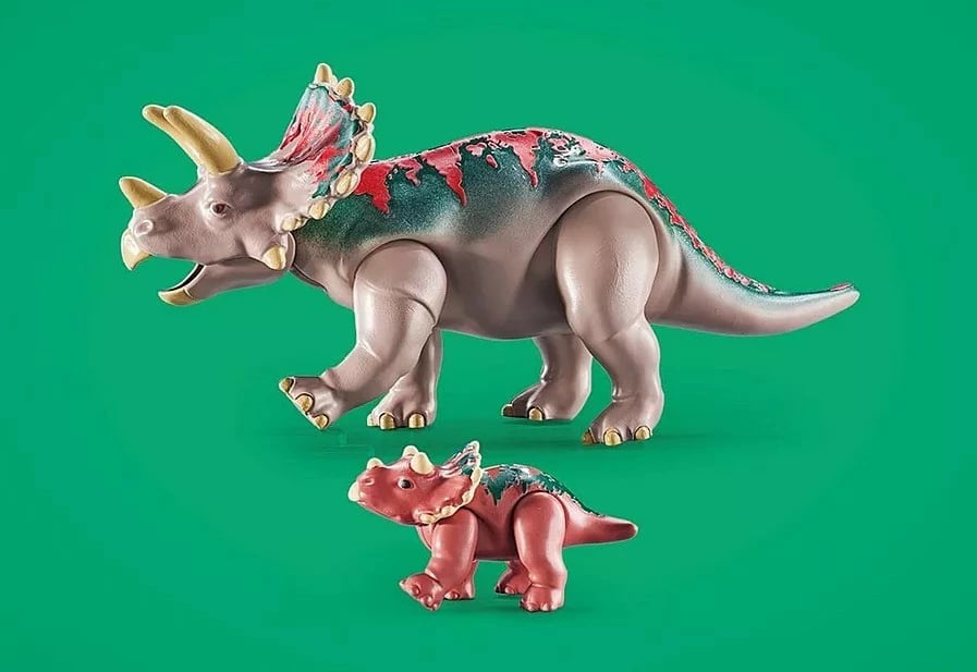 Set figurash Playmobil Dinos 71821 Triceratops me aksesorë, 29 pjesë