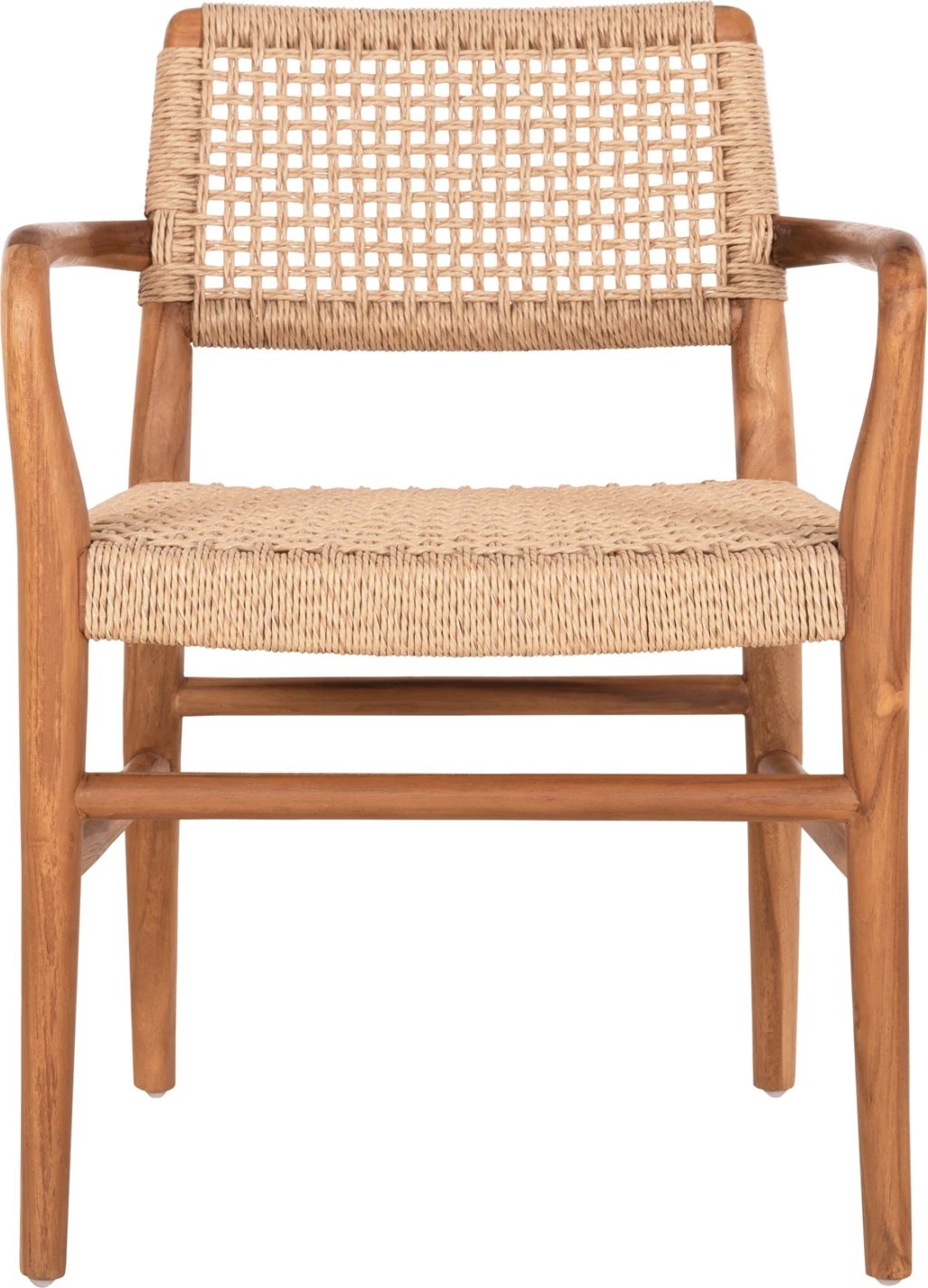 Karrige për ngrënie ROSCO FH6132 dru tik natyral, litar VIRO bezhë 56x54.5x78 cm