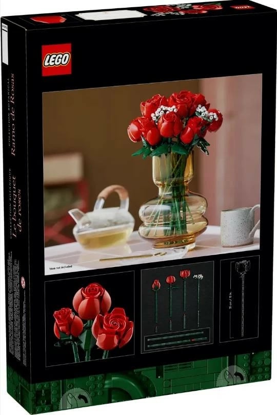 Set ndërtimi LEGO Icons Bouquet of Roses 10328, 822 pjesë, plastikë