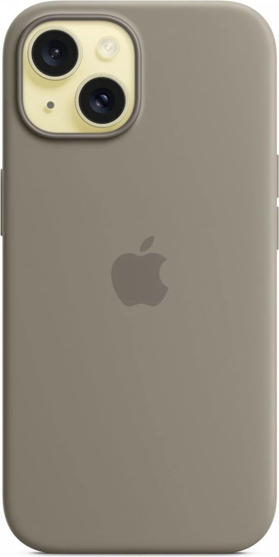 Mbështjellës Apple MXPG3ZM/A për iPhone 15 6.1", silikon, MagSafe, Ash Brown