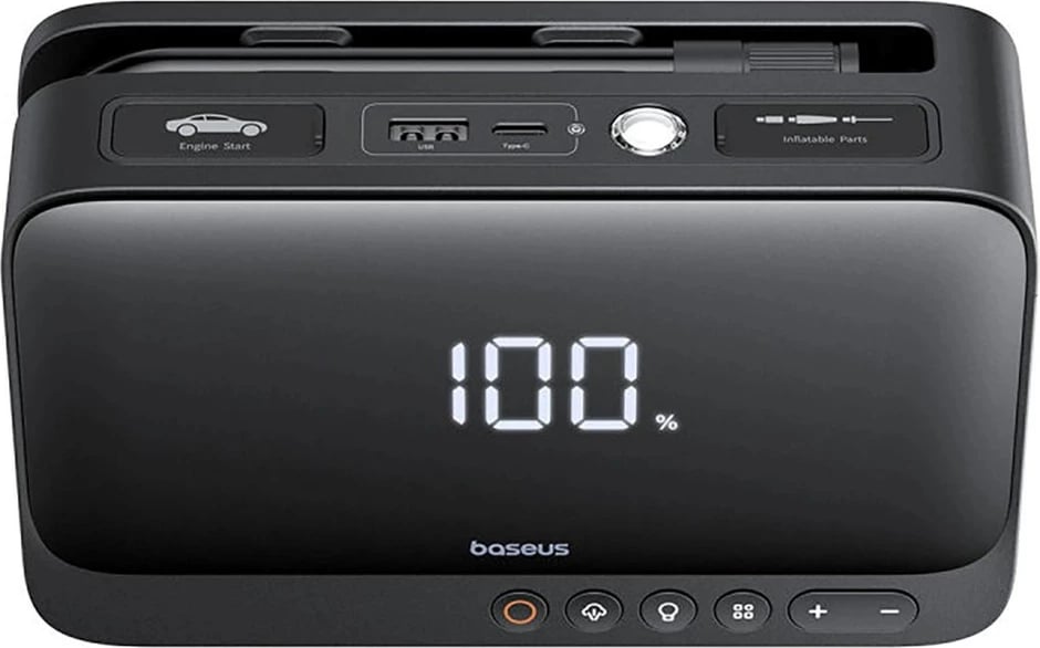 Jump starter, power bank, kompresor ajri Baseus Super Energy BS-CH013, 6000mAh, e zezë