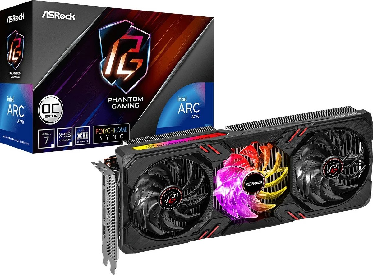 Kartelë grafike ASRock Phantom Gaming Arc A770, 16 GB, GDDR6, PCI Express x16 4.0, e zezë