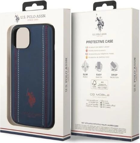 Mbështjellës U.S. Polo Assn. USHCP14MPFAV për iPhone 14 Plus 6.7", lëkurë sintetike, navy Mbështjellës U.S. Polo Assn. USHCP14MPFAV për iPhone 14 Plus 6.7", lëkurë sintetike, navy