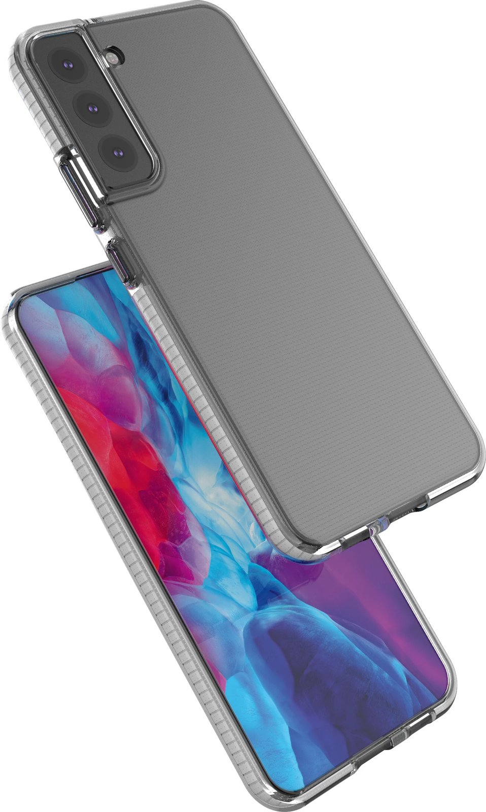 Mbështjellës Hurtel Spring Case për Samsung Galaxy S22+, Transparent/Rozë