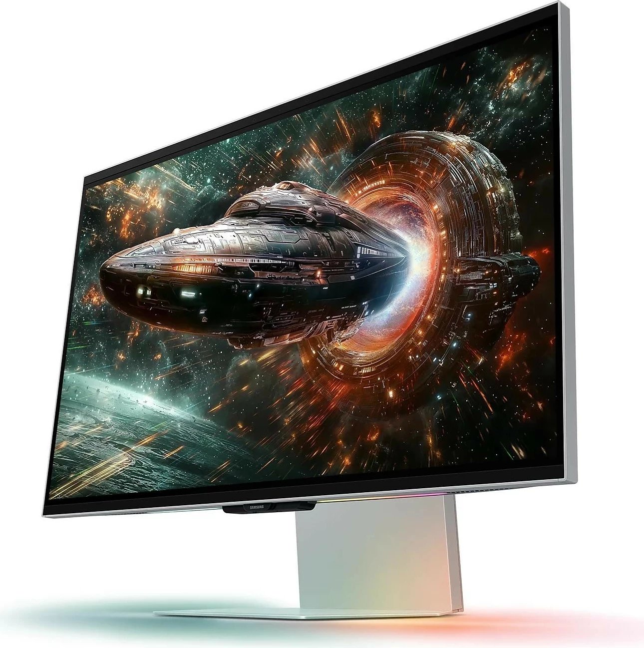 Monitor Samsung Odyssey 3D G9 G90XF, 27 inç, IPS, 4K UHD, 165 Hz, argjendtë