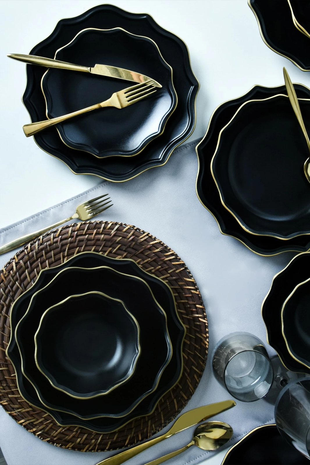 Set enësh darke qeramike (24 copë), Hermia Concept, ngjyrë e zezë mat, X0001517400000000000000000