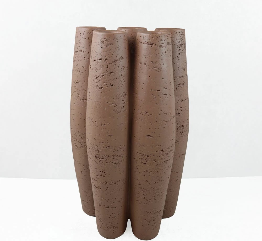 Vazo ORIN, ngjyrë kafe, 23x15.5x38cm, rrëshirë