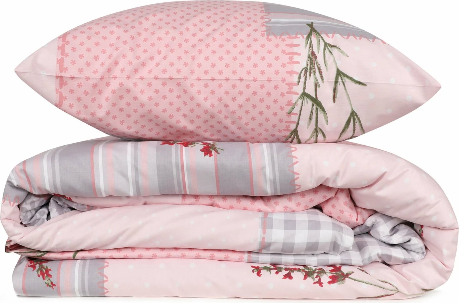 Set mbulesë për jorgan njëpersonësh Ranforce, L'essentiel, ngjyrë pluhur, Burçak