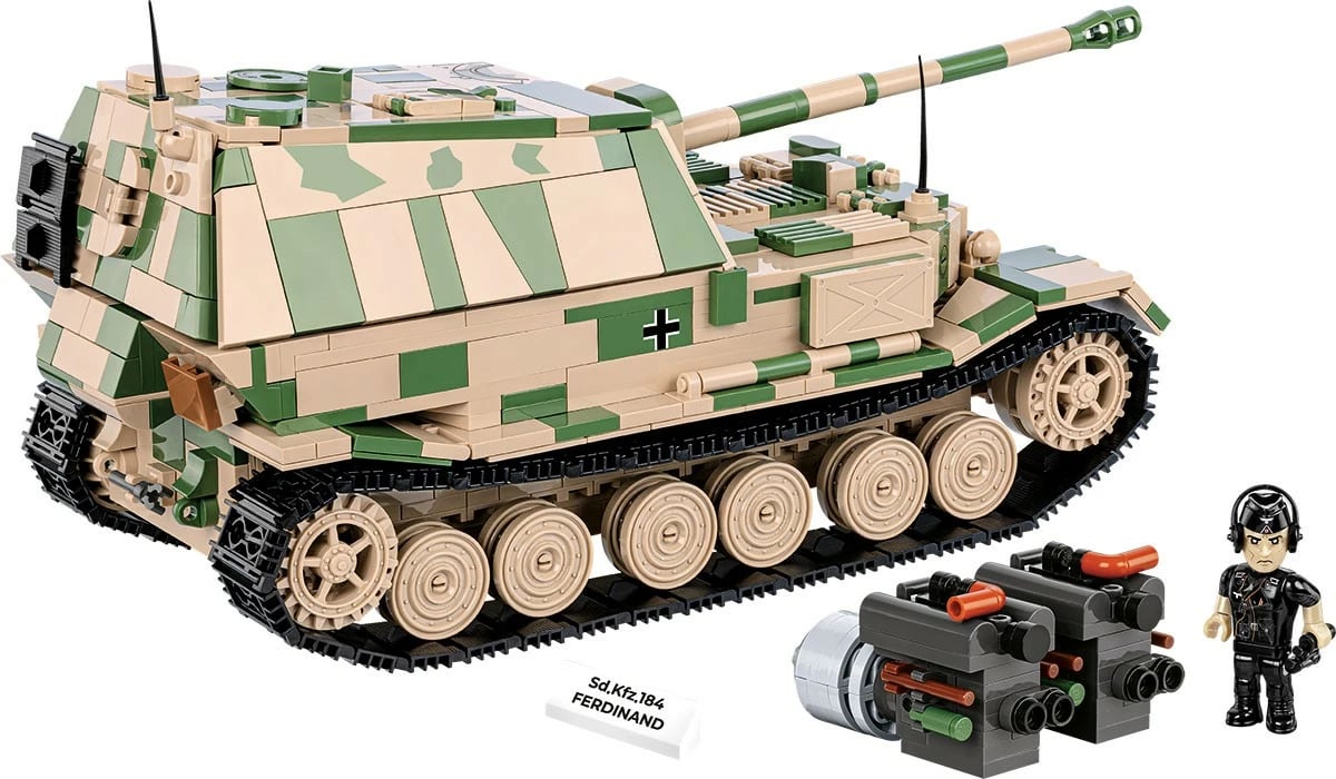 Set blloqesh Cobi Klocki Sd.Kfz. 184 Ferdinand, 1268 pjesë, Historical Collection, Kamuflazh