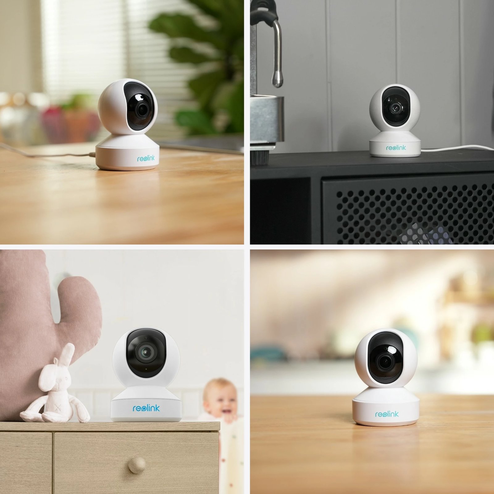 Kamerë Reolink E Series E340, 5MP, Wi-Fi, Pan & Tilt, 3X Zoom, Bardhë